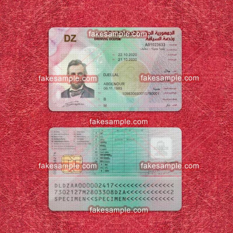 Pakistan Driver Licence Fake Template